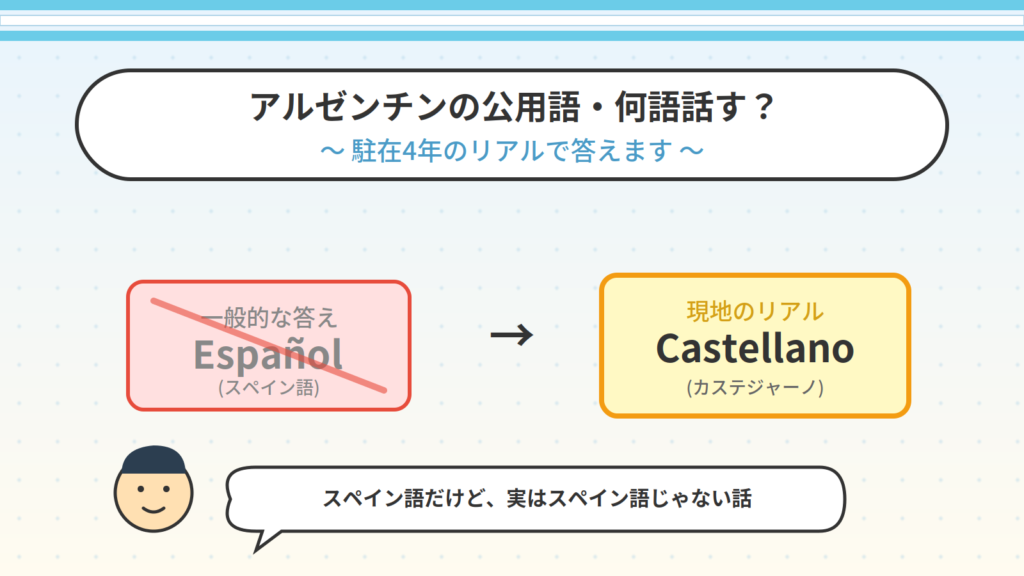 アルゼンチンはスペイン語？