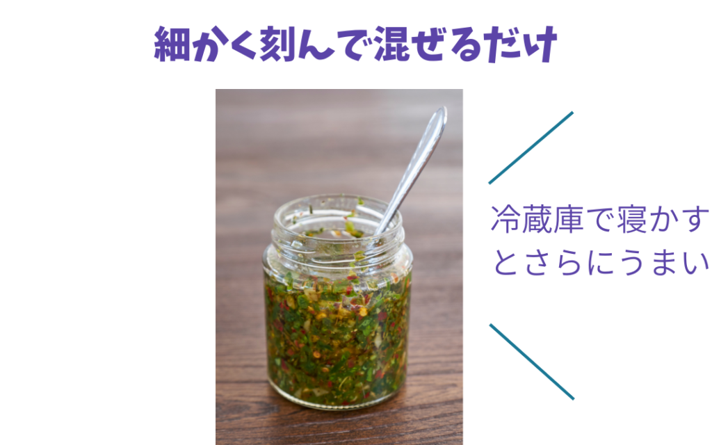 チミチュリの基本材料 (3)