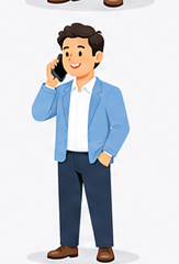電話するビジネスマン